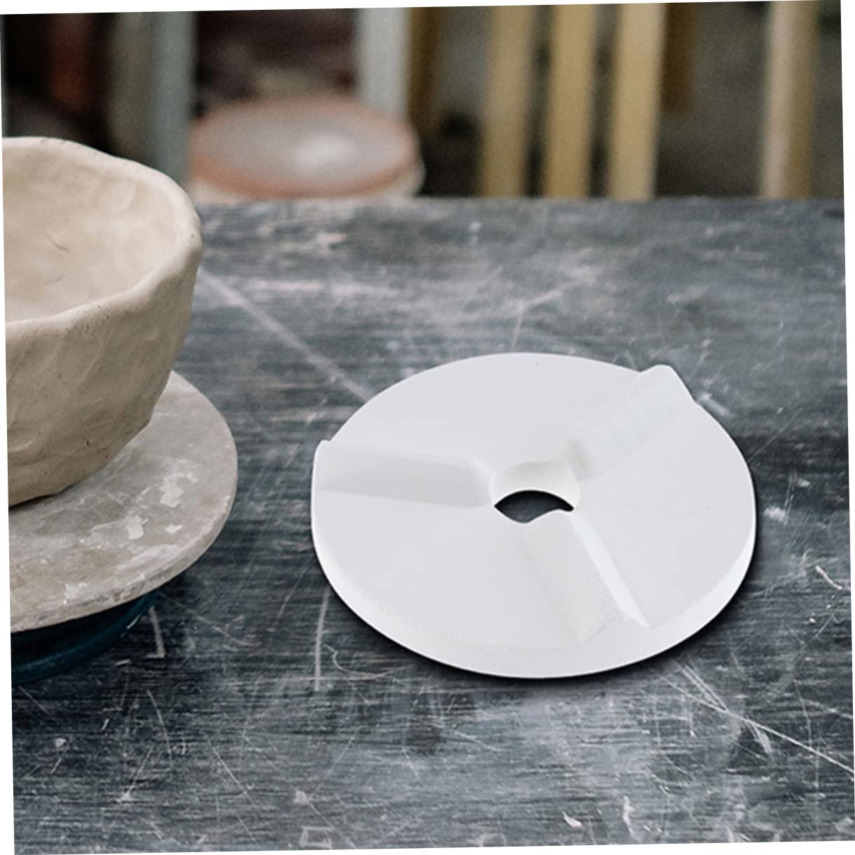 Housoutil 2Pcs Ceramic Pottery Kiln Mat Reusable High Temperature Support Pad for Pottery Firing Versatile Tools for Crafting and Kiln Use Non Deformable Mats