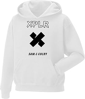 Snapit Sam and Colby XPLR Merch Hoodie Long Sleeve Sweatshirt Casual Pullover Hoodies Unisex Tops for Uk Mens/Women/Kids Hip Hop Casual Streetwear for Hip Hop Fans, Birthday Christmas