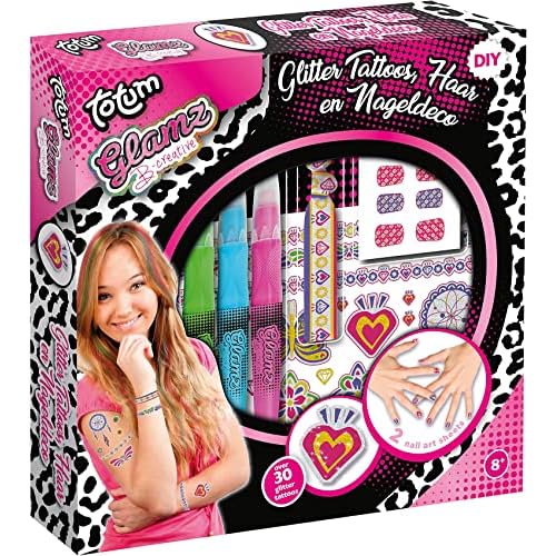Mädchen starten durch!: 146 Dinge, die Mädchen wissen sollten – Für Mädchen von 9 bis 14 Jahren 4 Totum Glamz Kreativset: Glitzertattoo-, Haar- und Nagelset, 3 verschiedene Haarkreidefarben, Ibiza-Elastikband, 50 Glitzertattoos, 48 Nagelsticker, 50020