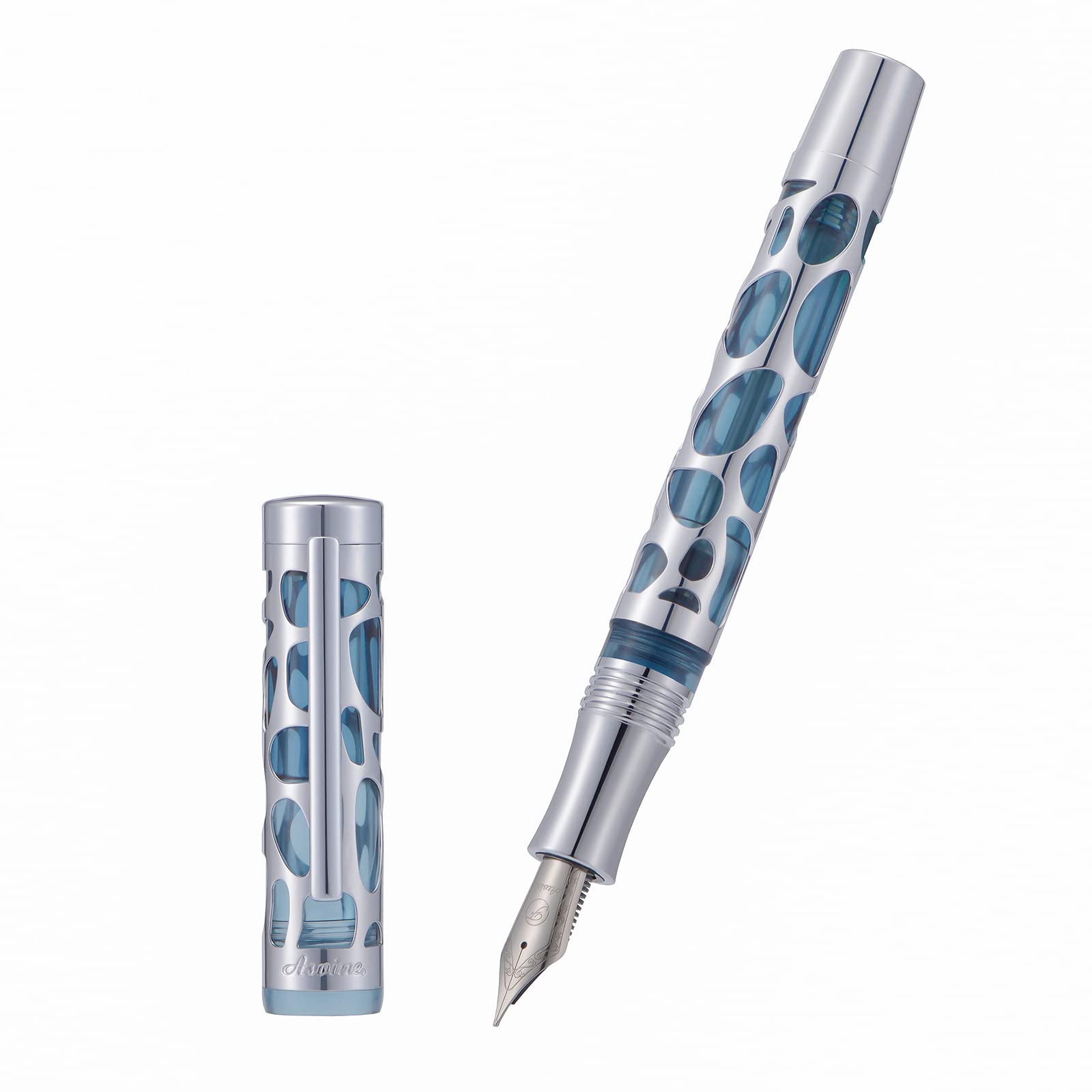 Amazon | Asvine V169 真空充填万年筆 細字ペン先 水滴スケルトン 透明