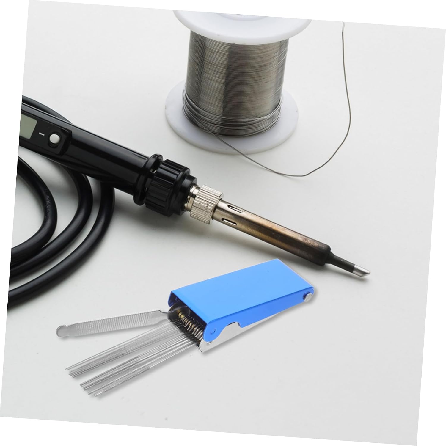 LIFKOME 13pcs Stainless Steel Welding Needles Set Cleaning Kit for Torch Nozzles Gas Flow Optimization Aluminum Case