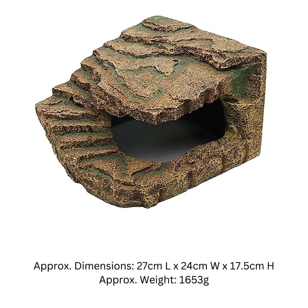Plate-Forme de Repos, Grotte Roches d'aquarium et cachette for lézard Tortue, Habitat Roche for décor Coin(Extra Large)