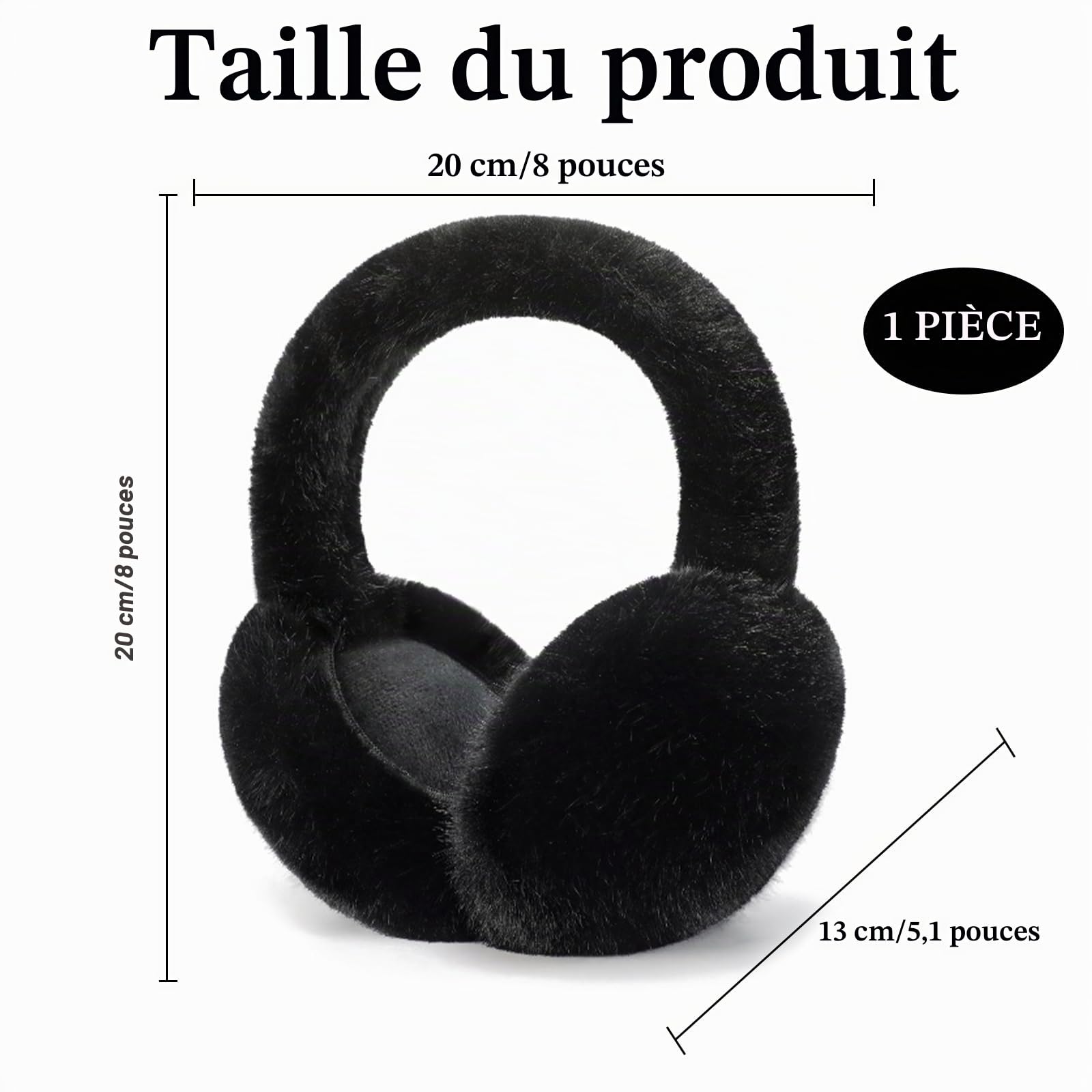 Couvre Oreilles,Cache Oreilles en Peluche Pliable,Chauffe-oreilles Hiver Chaud Couvre Oreilles Earmuffs Réglables Doux par Temps Froid,Cadeau D'hiver pour Les Femmes Hommes Filles