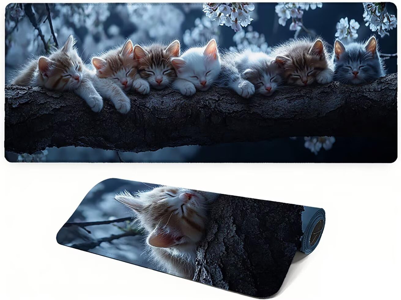 Genérico Lpfieonn Gato Gaming Alfombrilla Ratón 160x80cm PF-2605
