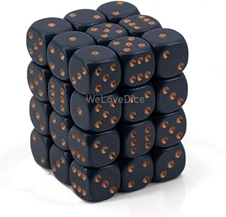DND Dice Set-Chessex D&D Dice-12mm Opaque Dusty Blue and Copper Plastic Polyhedral Dice Set-Dungeons and Dragons Dice Includes 36 Dice – D6 (25826)