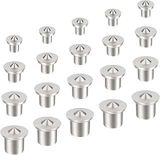 20Pcs Dowel and Tenon Center Transfer Plugs, Solid Dowel Pin Centers Drilling Hole Tool Set for Woodworking (4 Sizes, 6mm, 8mm, 10mm, 12mm)