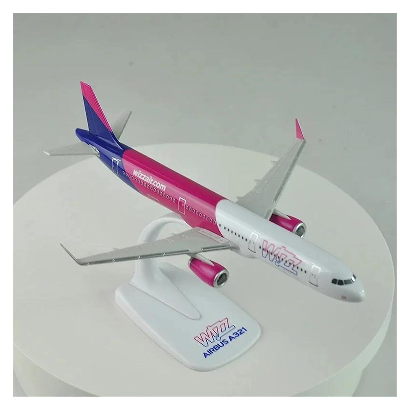 Aerei in Metallo in Miniatura Resina 20 Cm per WIZZ Air A321 Neo Modello Aeromobile Pressofuso in Miniatura Modello Aereo Kit per visualizzazione
