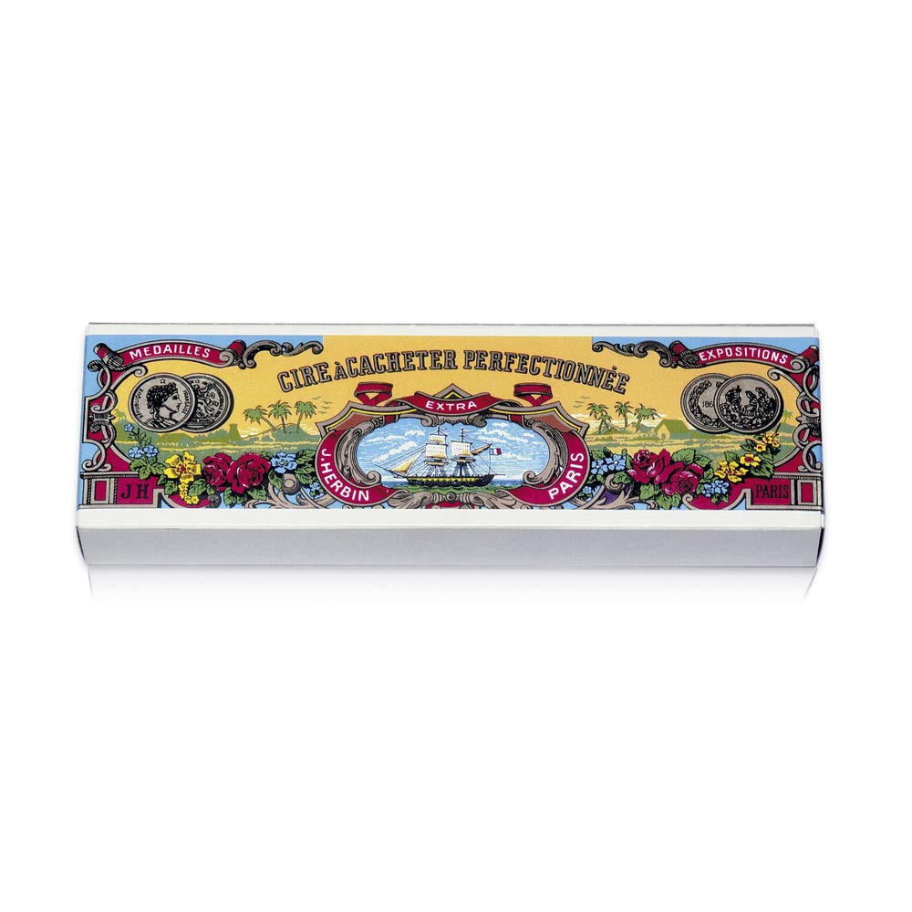 Jacques Herbin - Ref 31024T - Sticks of Regular Sealing Wax - Cherry (Pack of 10) - 22cm Long Sticks, Each Stick Makes Approx. 20 Stamps, for Use with Wax Spoons