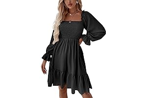 Women's Chic Layner Lantern Long Sleeve Dress