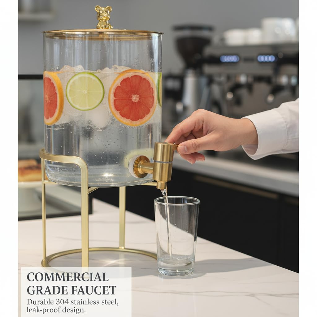 Dispenser Bevande Vetro con Rubinetto, Guarnizioni ermetiche, Brocca con rubinetto, Buffet ristorazione, Per negozi alimentari, style to 2