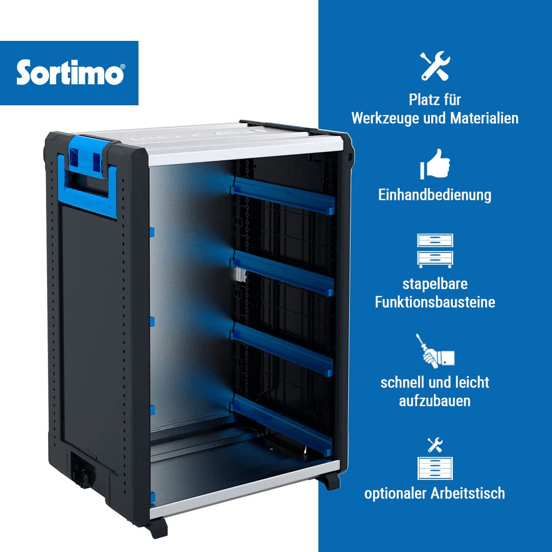 Sortimo Workmo 24-750 Banco Di Lavoro Mobile Con 8 Casi - Sistema Modulare Per Officina E Cantiere - 4
