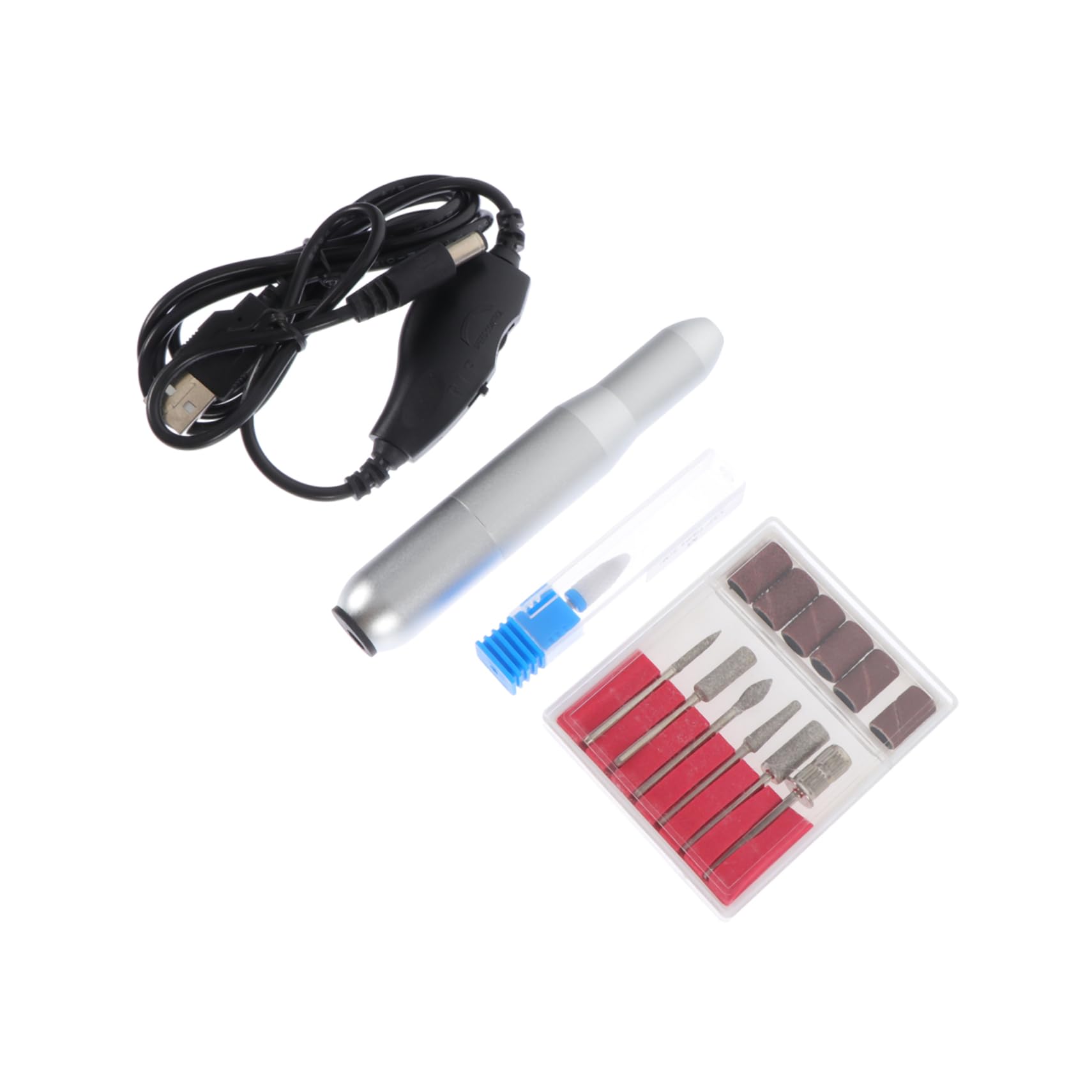 SHERCHPRY Elettrico per Manicure e Pedicure Macchina per Lucidare Unghie Portatile con Controllo e Testine Intercambiabili per Unghie Gel e Acriliche per Domestico e