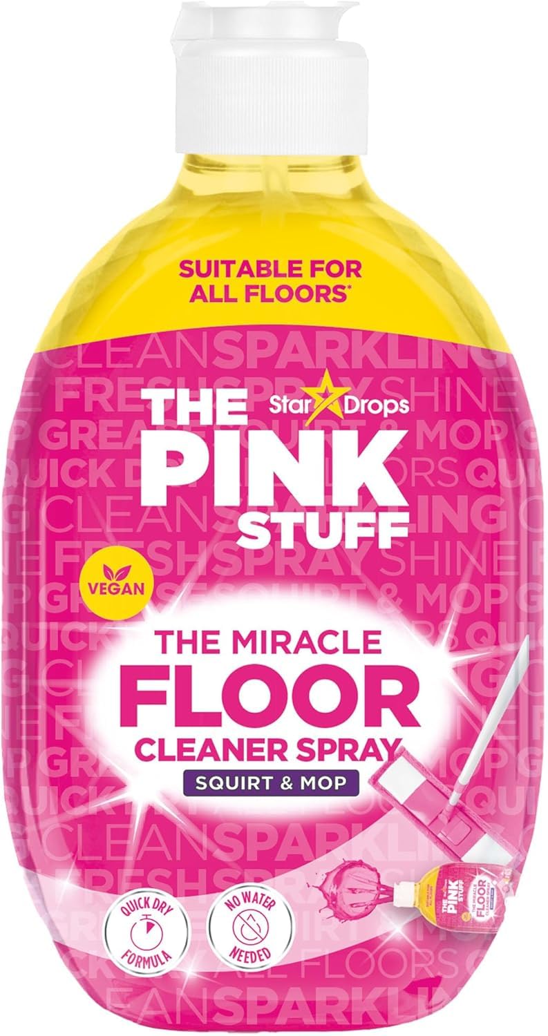 The Pink Stuff - Limpiador de suelos en espray, 12 unidades, con fórmula de secado rápido, no requiere agua, 750 ml + llavero Beni Culinari gratuito