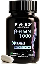 BVERGE® NMN Supplement 1000mg |100% Purity | BONTAC Pro NMN World's Most Trusted & Trusted by Experts | Healthy Ageing | Repair Cells | Boost NAD+ | Enhance Muscle | Neuro Function (1000MG 60 Capsules)