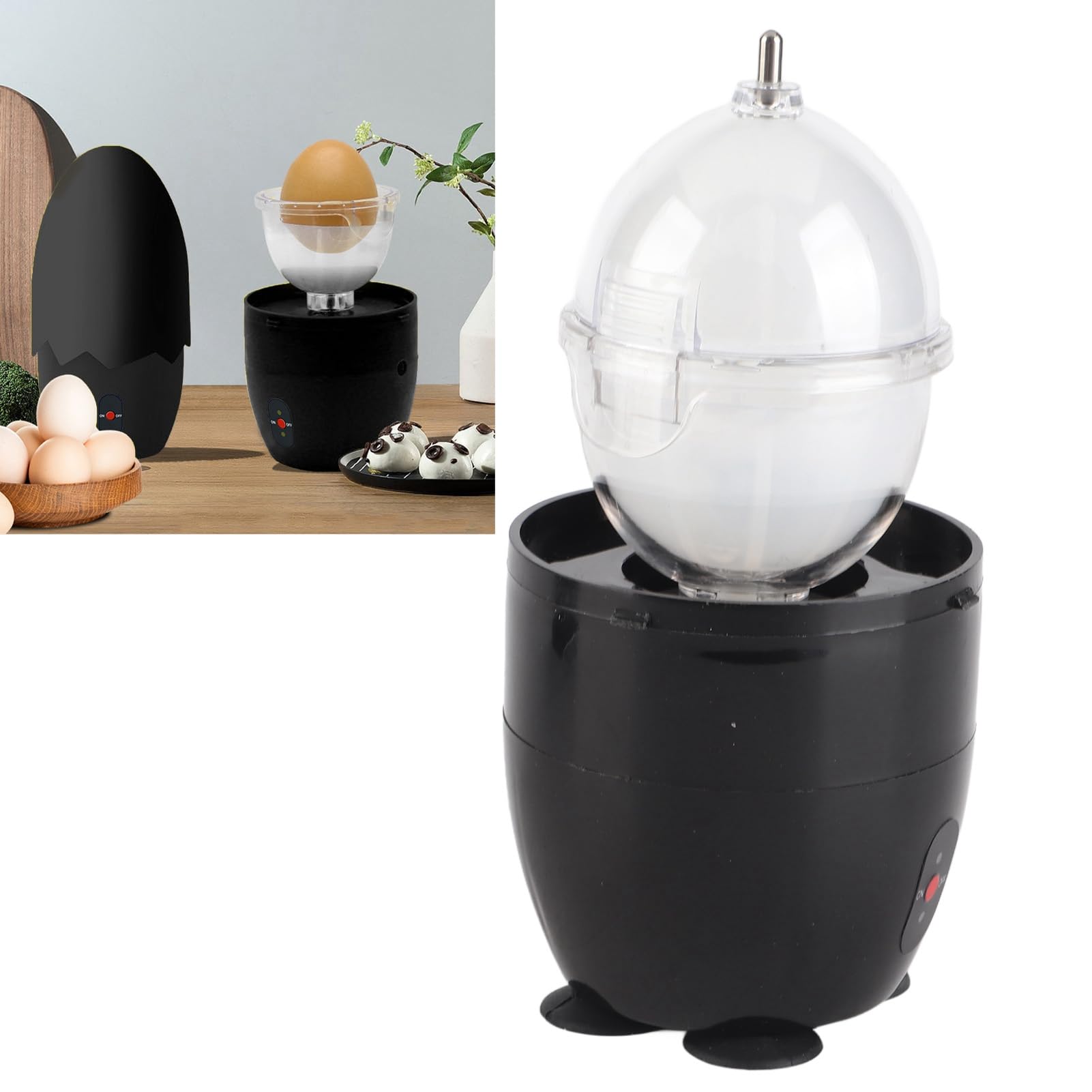 Spin for 50 Seconds Egg Spinner Portable Golden Egg Maker Cooking Tool PC ABS and PP Multiple Protect Simple Use Kitchen Gadgets for Parents