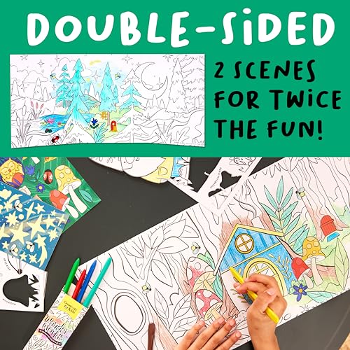 Wonder Worlds kit coloriage 3D forêt enchantée, cadeau anniversaire original 4-8 ans