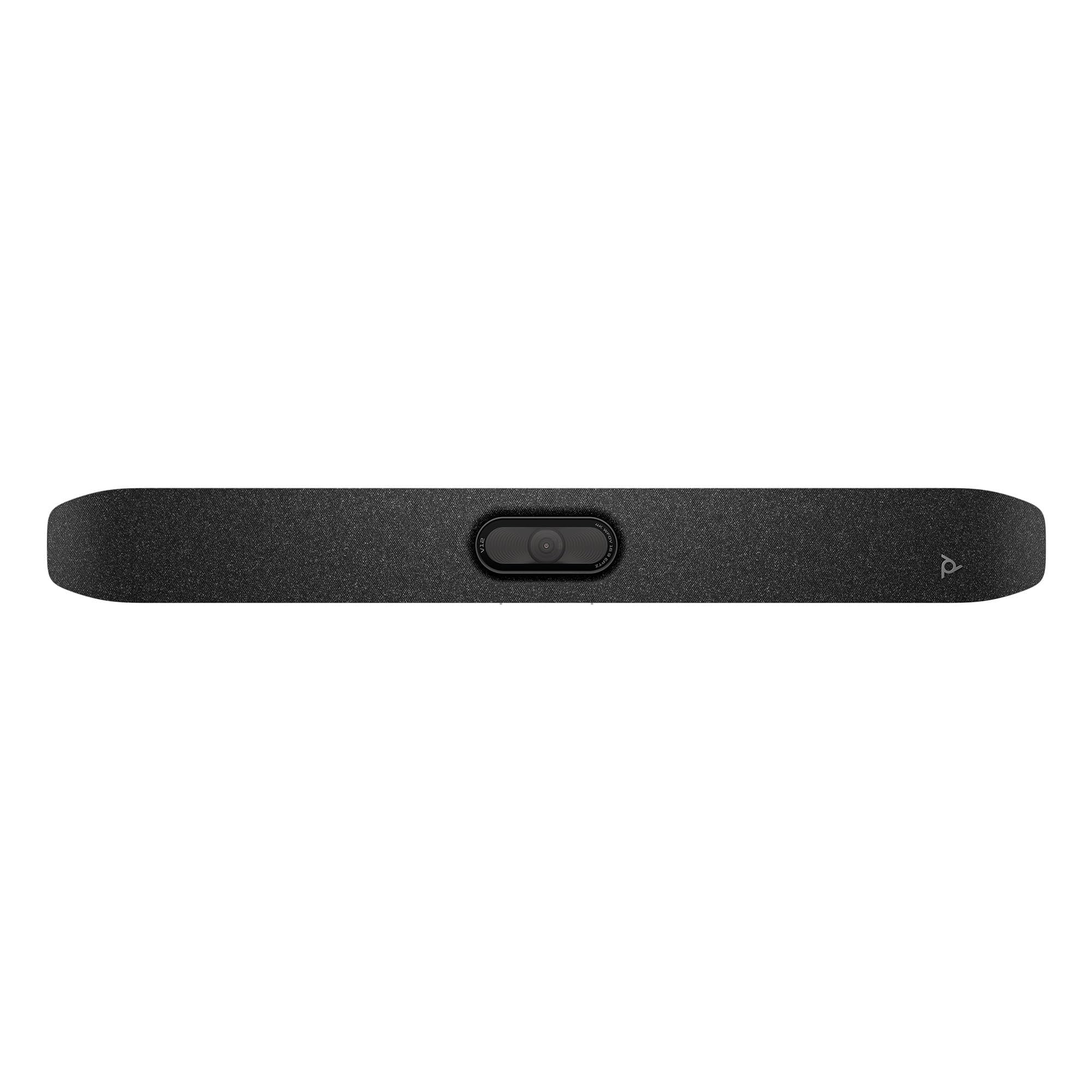 Poly Studio V12, Barra Video USB per Videoconferenze, Fotocamera 4K UltraHD da 20 MP con campo visivo di 120°, HP Poly Lens, Certificata per Zoom, Microsoft Teams, Chromebook, Nero
