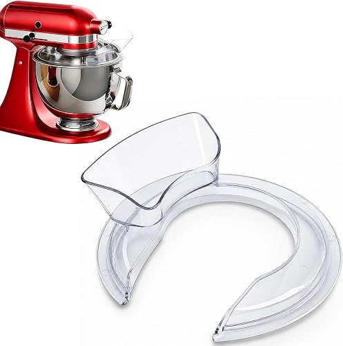 4.5-5 Quart Tilt-Head Mixer Splash Guard Compatible with KitchenAid, Anti-Spill Anti-Leak Bowl Lid with Tight Seal, Food Grade Dishwasher Safe Mixer Accessory