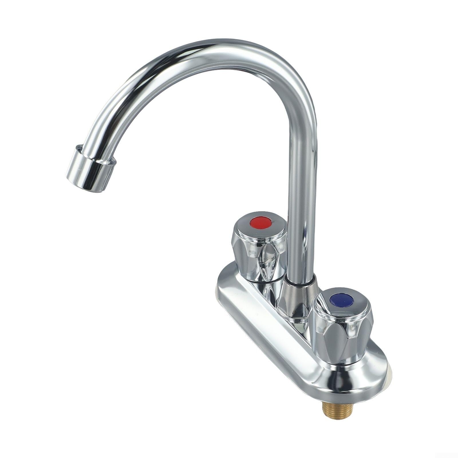 Miscelatore per lavabo a Doppia Maniglia in Ottone, Rubinetto per lavabo a 2 Fori da Incasso con Controllo Acqua Calda e Fredda, Rubinetto per lavabo da Bagno Moderno, 220x170 mm