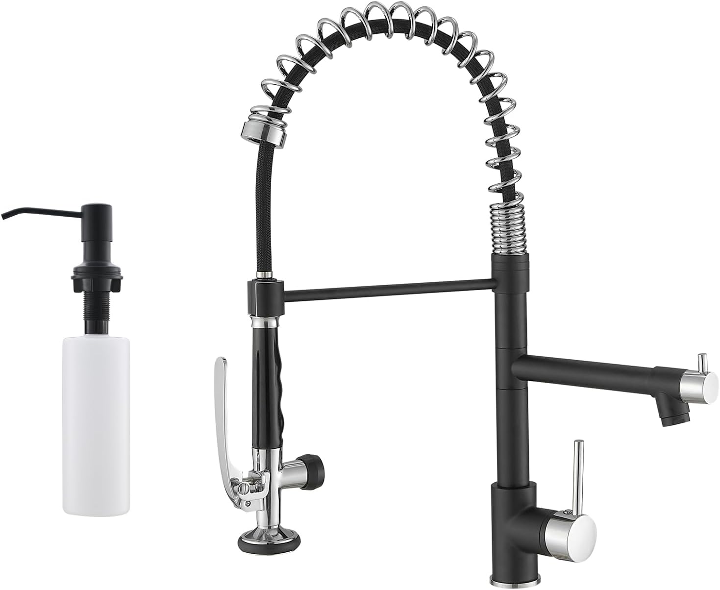 Fapully Kitchen Sink Faucet,Pull Down Kitchen Faucet with Soap Dispenser
