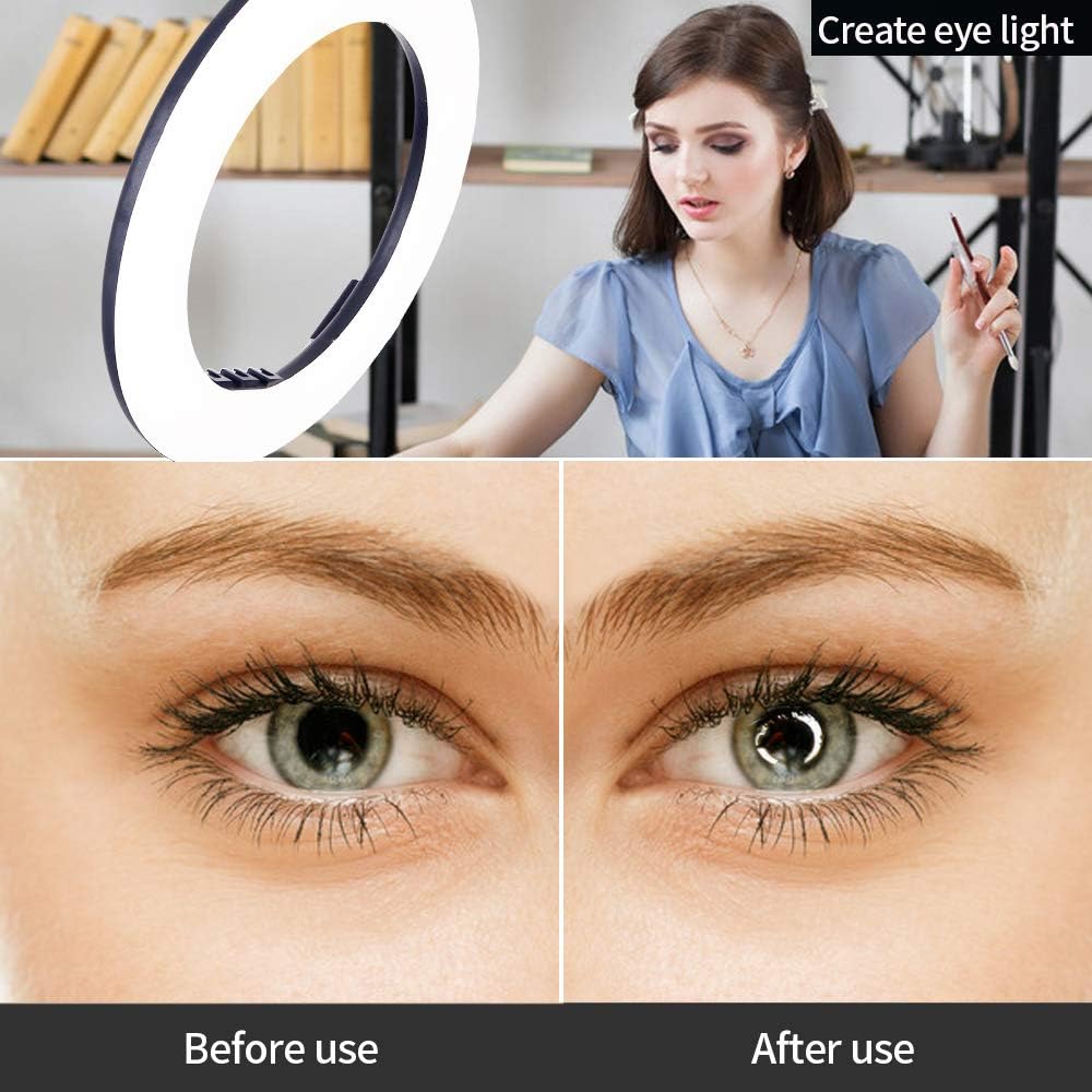 Prоduсt Dеаl LGJFOTSUNCY 18 in 3000-6000k Bi-Color RA>90 Dimmable Photography Light Live Selfie Video Beauty Light Makeup Light YouTube Camera Ring Light with Stand Remote and LCD Screen (18 inch Light with Hose)
