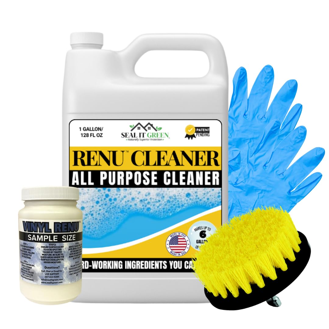 Renu Cleaner Concentrate Whole House Kit - Heavy Duty Cleaner, Removes Stains, Oxidation & More. Ideal For Vinyl Siding, Decks, Patio, Fences, Pavers