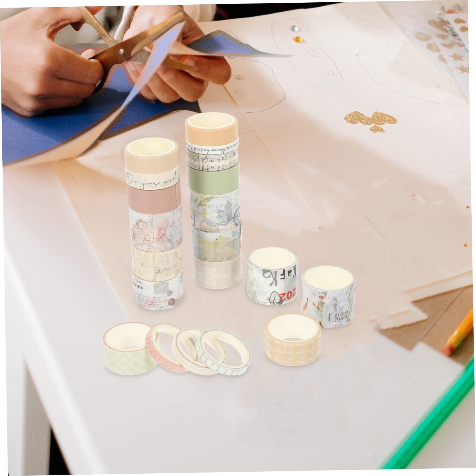 NUOBESTY 60rollen Washi Tape Vintage Design Selbstklebende Dekorationsbänder Für Scrapbooking Planer Und Für Kreative Projekte Und Persönliches Gestalten