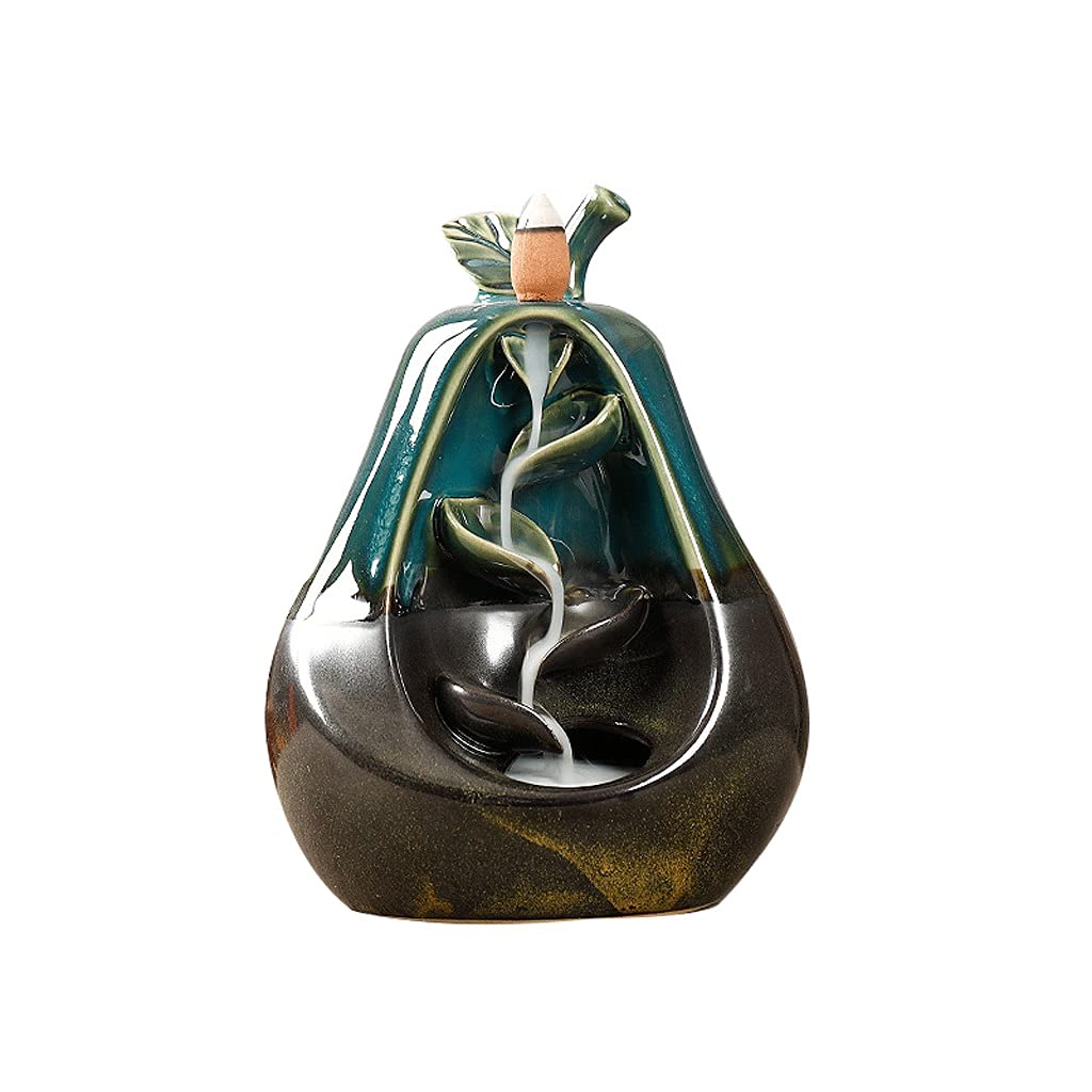 Incense Holder Backflow البخور الموقد جميل السيراميك شلال البخور الموقد ديكور المنزل مبخرة الروائح الحلي Insense Burner (Color : B)