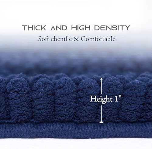 Vista 87 de NICETOWN Tapetes de baño antideslizantes (verde cáscara, 20 x 32 + 17 x 24 pulgadas)