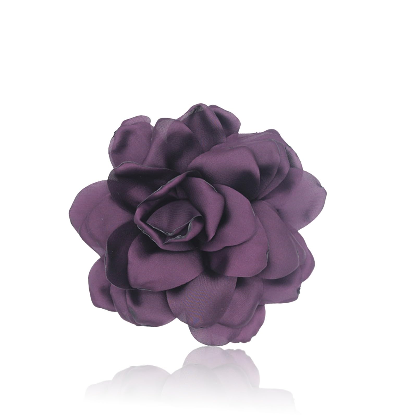 Broches Para Ropa Mujer, Broche De Flor De Rosa, Flores Para Vestidos De Fiesta, Grande, Pinza Para El Pelo, Horquilla Con Flor, Elegante Broche De Solapa Floral Para Boda, Fiesta,Baile(Negro) — view 15