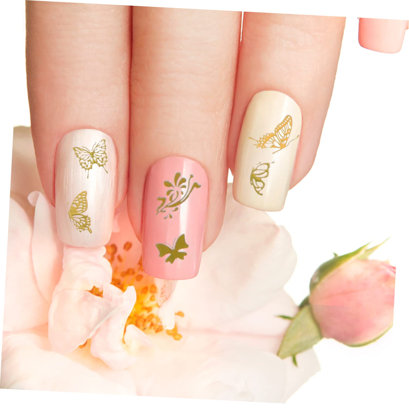 Beavorty 36hojas Pegatinas De Uñas De y Plata De Calcomanías Para Decoración De Nail Art Para Uñas Acrílicas Gel y