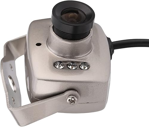 Miniatura 8 de Dpofirs Mini cámara CCTV analógica con cable, lente gran angular de 0.142 in, cámara de vigilancia de audio y video para estacionamiento de hotel