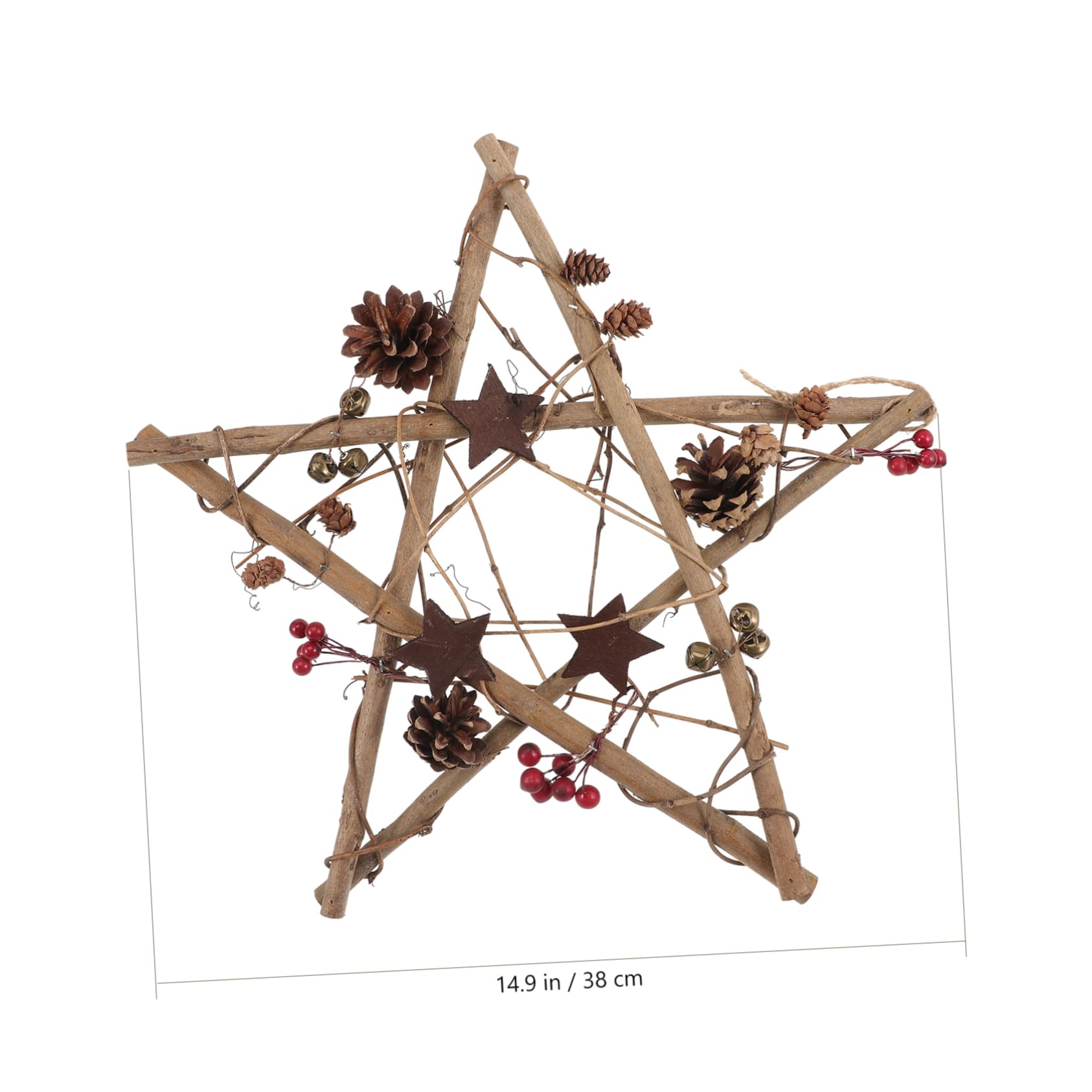 Cabilock Decorazione Forma di Stella per Albero di Natale Ciondolo da Appendere Ornamento Natalizio in Materiale Sicuro e Robusto Adatto per Decorare Albero di Natale Porta Muro e Altri