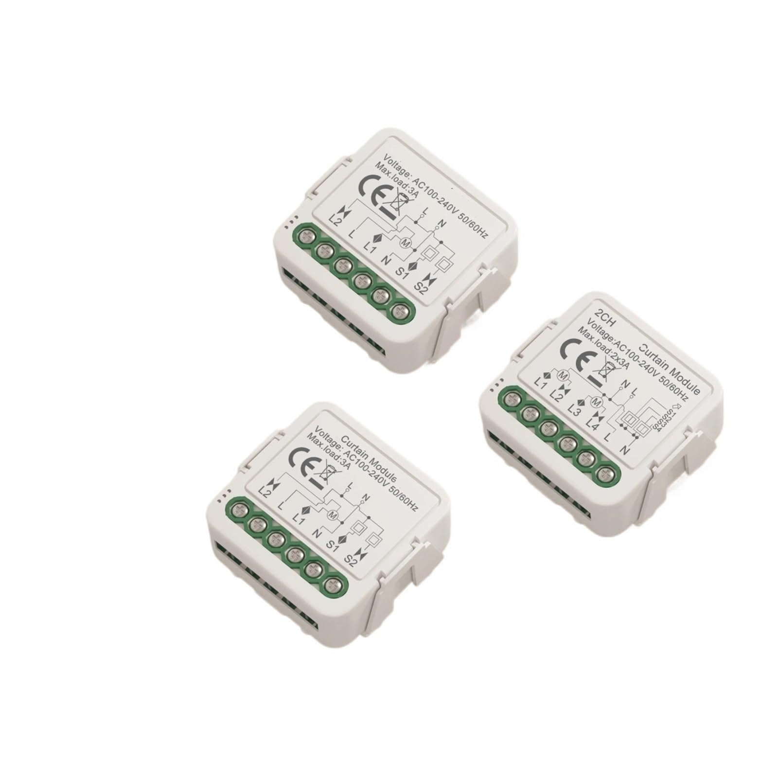 Módulo de interruptor de cortina, adecuado for motor de persiana enrollable eléctrica, controlador de 1/2 canal(WF 1CH)