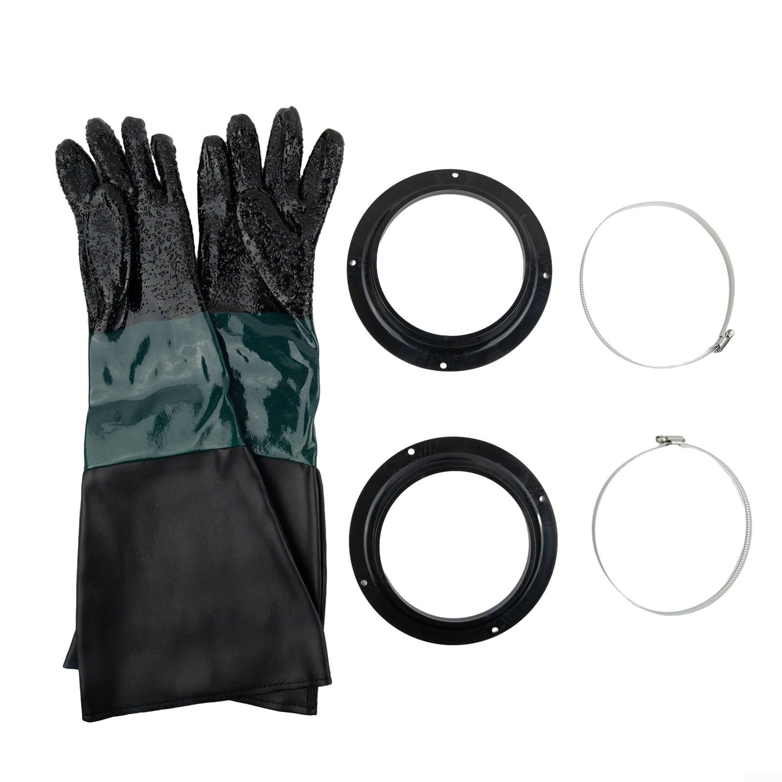 Gants de travail pour sablage - Longueur : 58,4 cm - 15,2 cm - Protection contre les particules