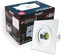 Avant Kit Spot LED 5 unidades 5w 6500k Branco Frio Embutir Quadrado 110v/220v Bivolt Cod: 865031373