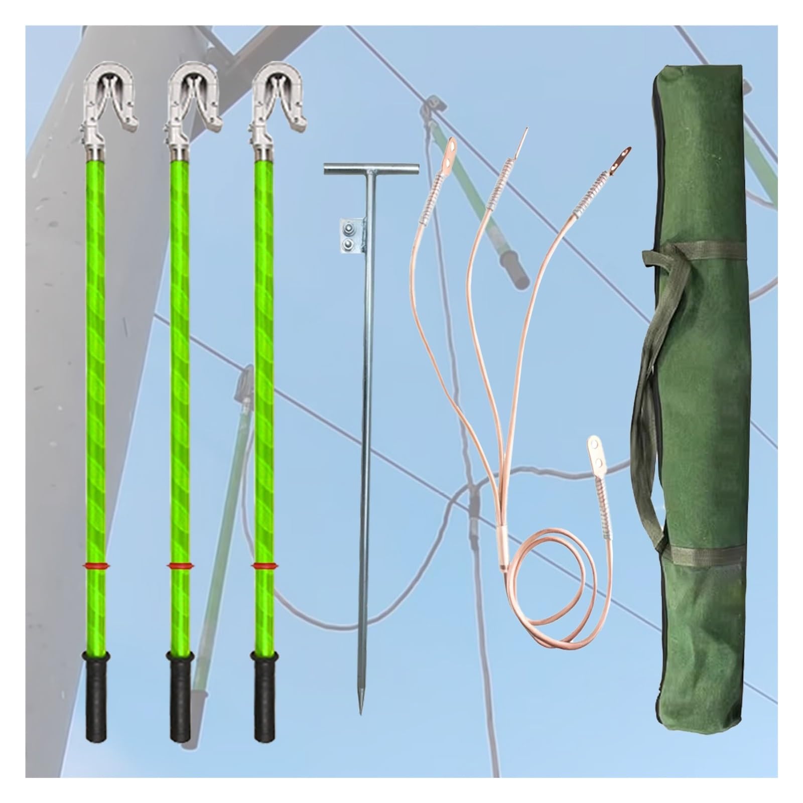 Kit de mise à la terre haute tension triphasé pour dissiper les surcharges