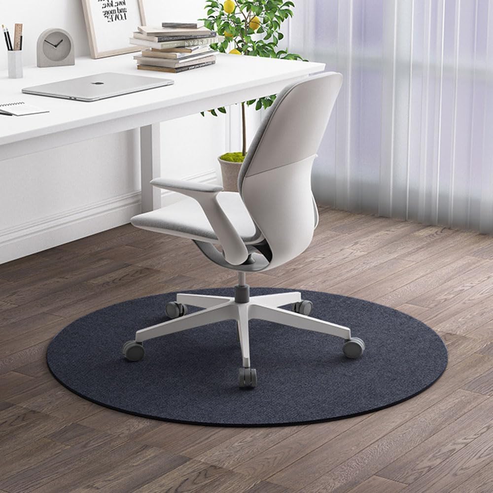Tapis de chaise de bureau rond et isolant protégeant le parquet