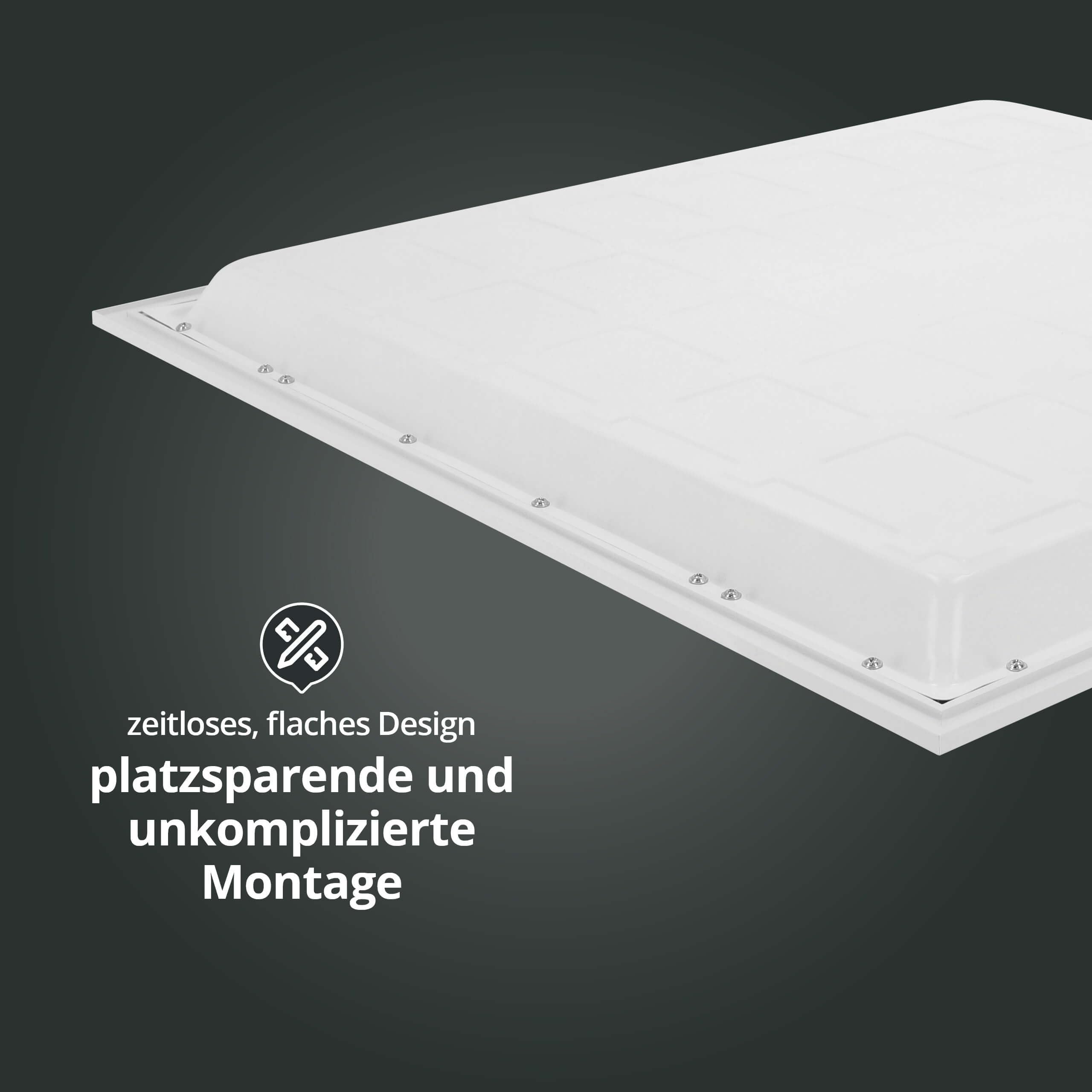 LED Panel 62x62cm 40W 3000K warmweiß 4400lm 110 Lumen/Watt flimmerfrei blendfrei UGR<19 Einbau Rasterleuchte Einlegeleuchte Deckenleuchte Odenwalddecke OWA 620x620x35mm