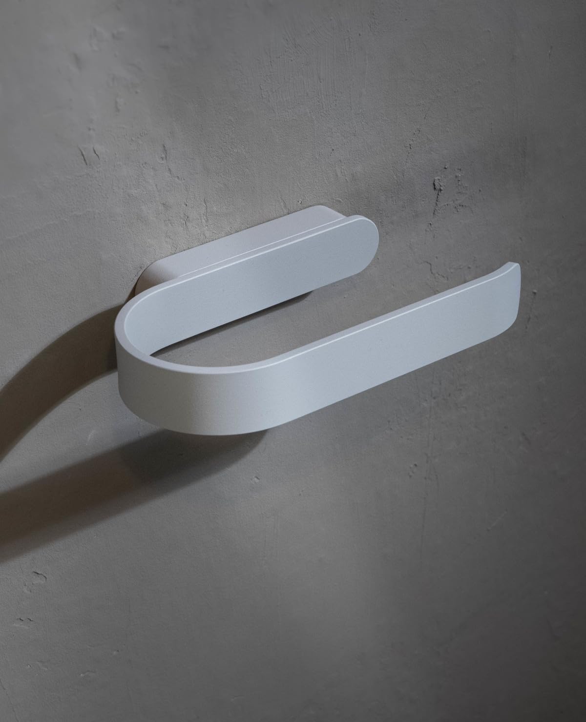 Toilettenpapierhalter aus Aluminium, korrosionsbeständig, Wandmontage ohne sichtbare Verschraubungen, pulverbeschichtet, sorgfältig gefertigt in der EU - TAVO (Weiß)