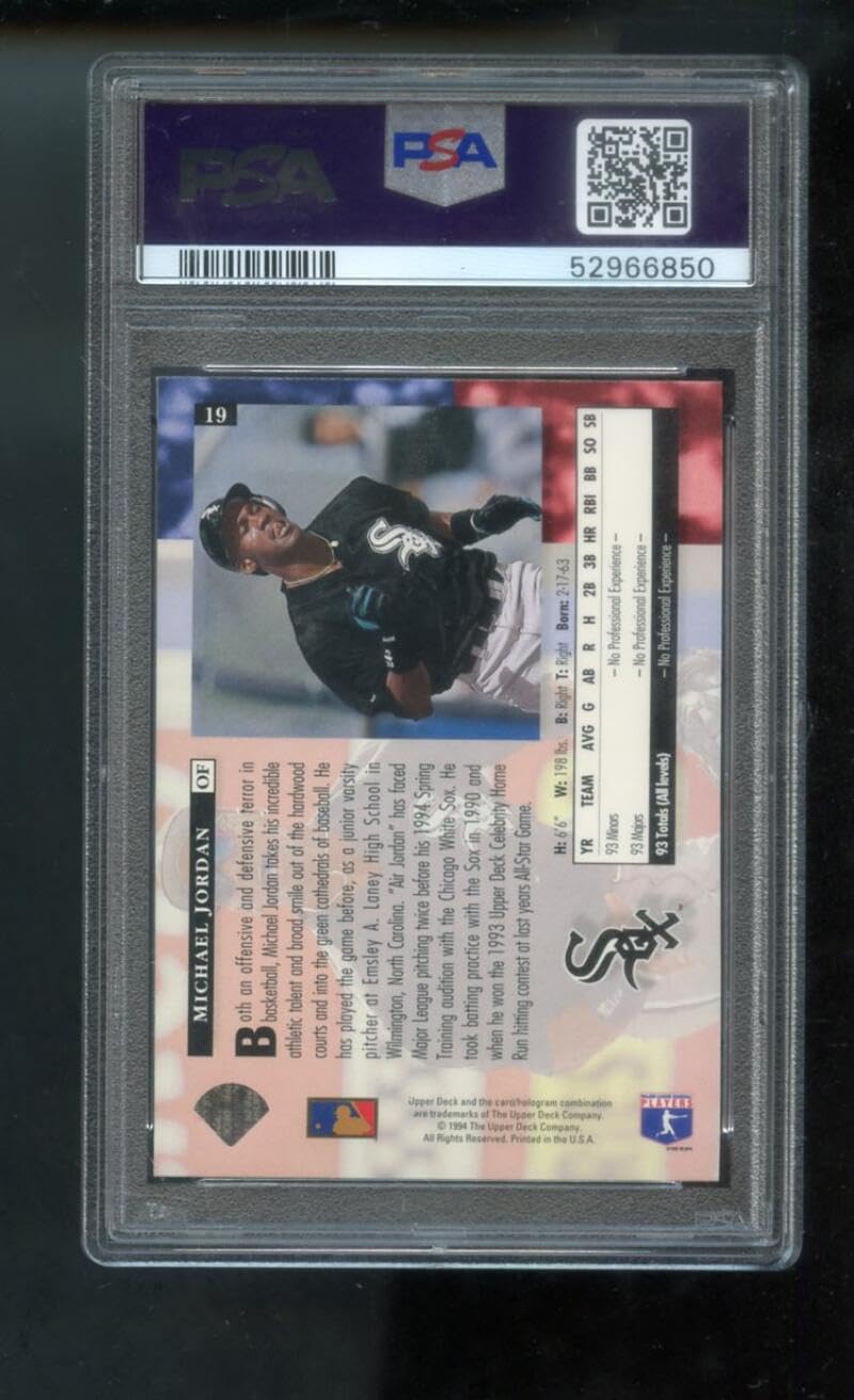 Amazon.com: 1994 Upper Deck #19 Michael Jordan ROOKIE RC PSA 8 