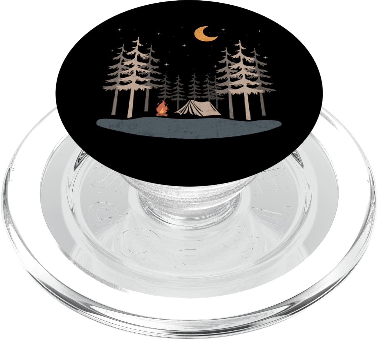 Camping hiking Mountain Scene under stars shirt PopSockets PopGrip for MagSafe