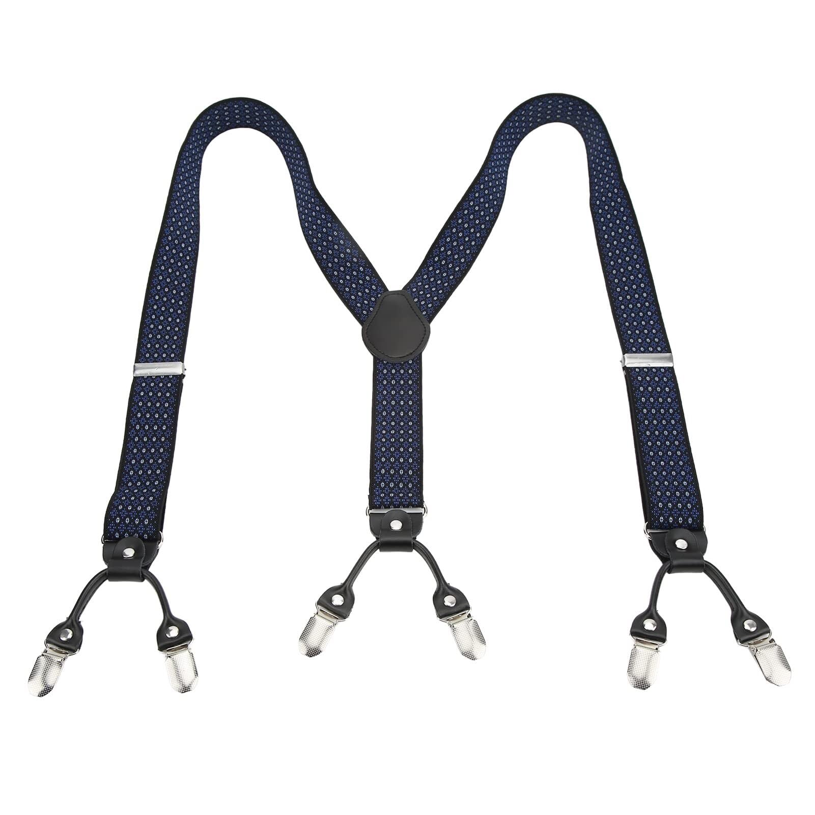 Bretelles élastiques de 1,38 pouces de large for hommes, 47,24 pouces de longueur, Style décontracté, bande robuste for pantalons et pantalons Bretelles homme réglables