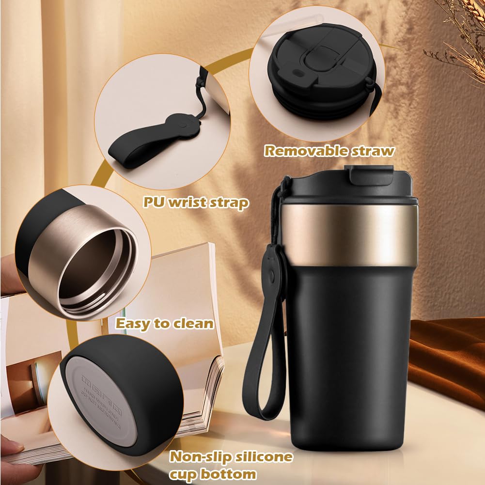 Yemiany Gobelet Isotherme Pour Café à Emporter, 500 Ml, En