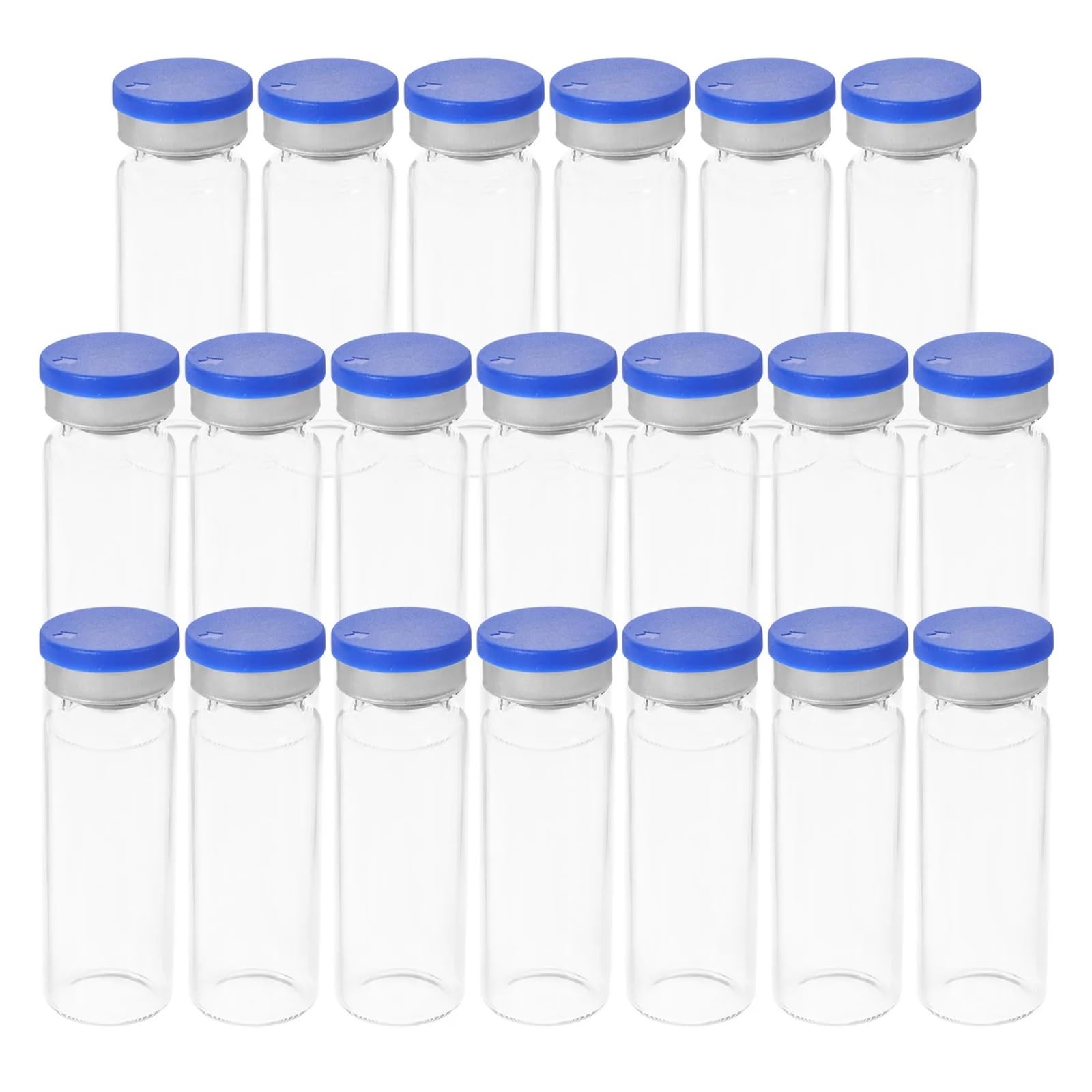 20 Stück Fläschchen 12 ml Klarglasflaschen Kleine Glasaufbewahrungsflaschen for wissenschaftliche Reagenzglas-Probenbehälter