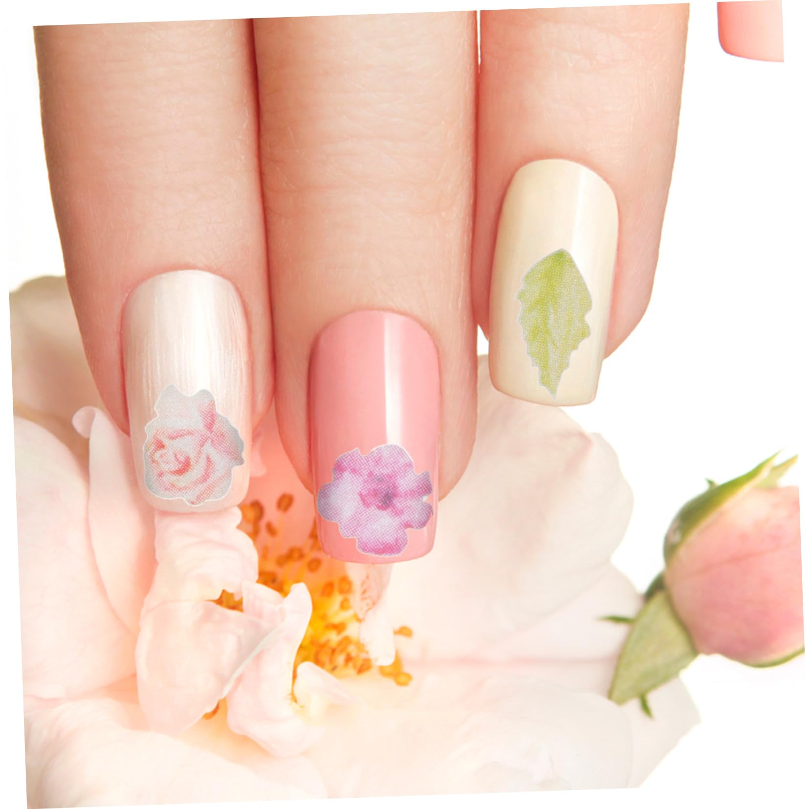 VICASKY 2 Set Adesivi Colorati Tema Fiori Per Manicure E Te Per Appassionati Nail Art E Professionisti 12 Scatole*2