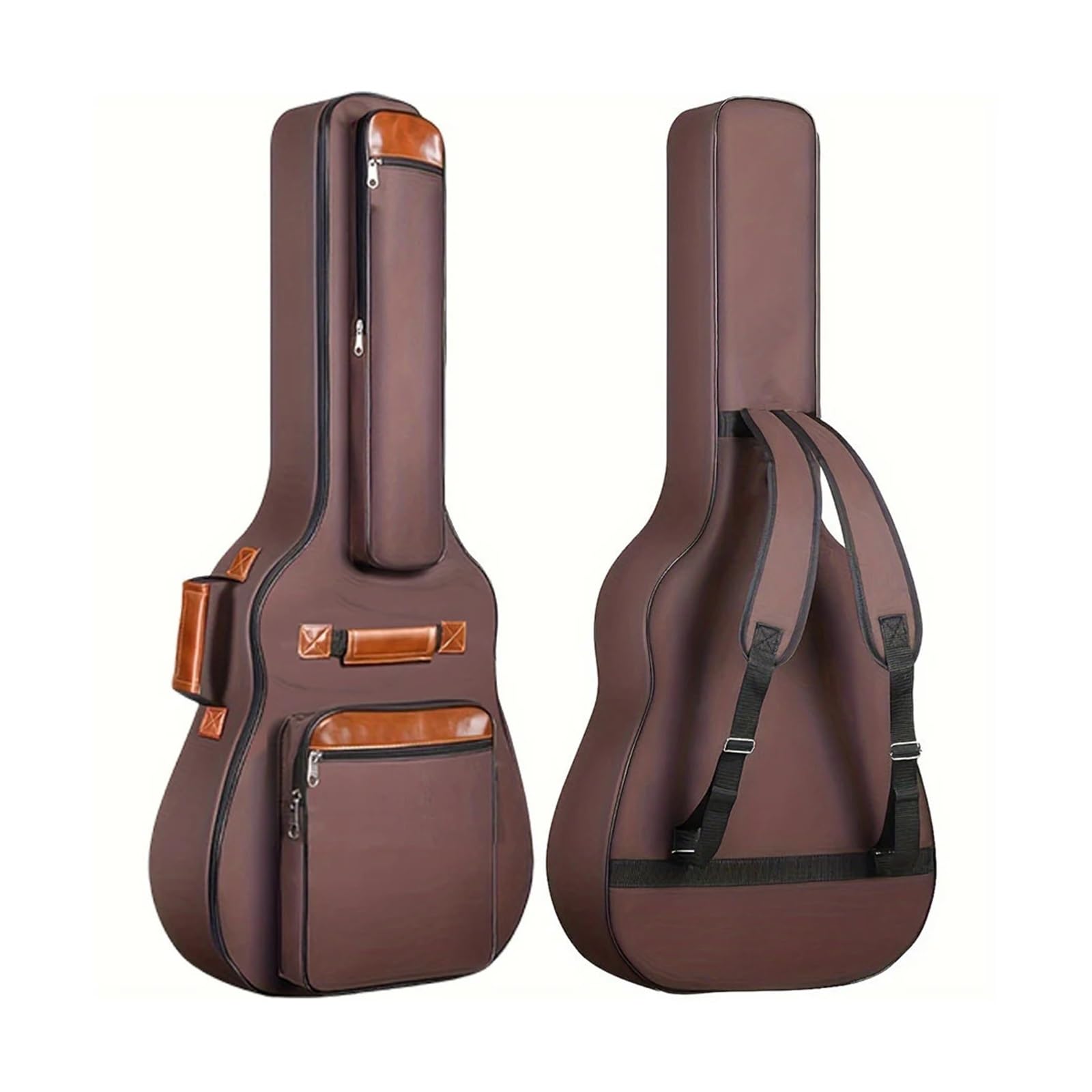 Bolsa for Guitarra acústica clásica de 41 Pulgadas con múltiples Bolsillos for Accesorios, Tela Oxford 600D, Acolchada Esponja Gruesa para Guitarra(Black)