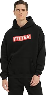 FITTUX Oversized Hoodie – Black or Grey Hoody for Men and Women – Heavyweight Fleece Sweatshirt for Gym, Loungewear, or Streetwear – Essential Fashion Jumper UK