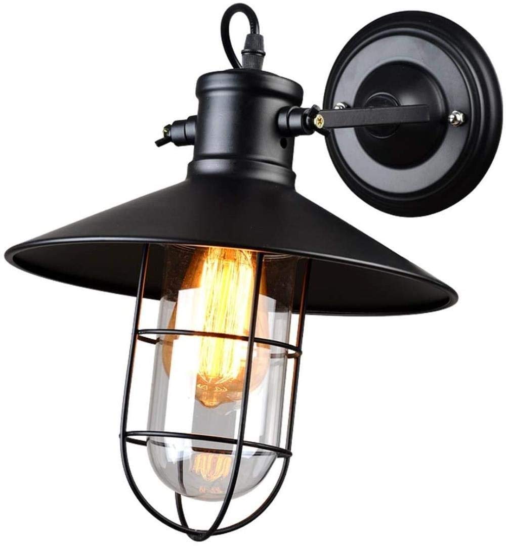 Luminaire vintage industriel cage métal pour éclairer un salon sombre