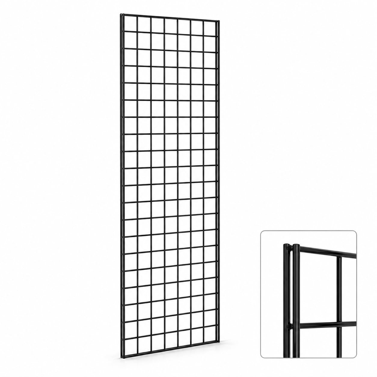 CompleteShopfittings Black Super Heavy Duty Grid Mesh Display Wall Panel Retail Shop Display-4ft High x 2ft Wide-1 Panel